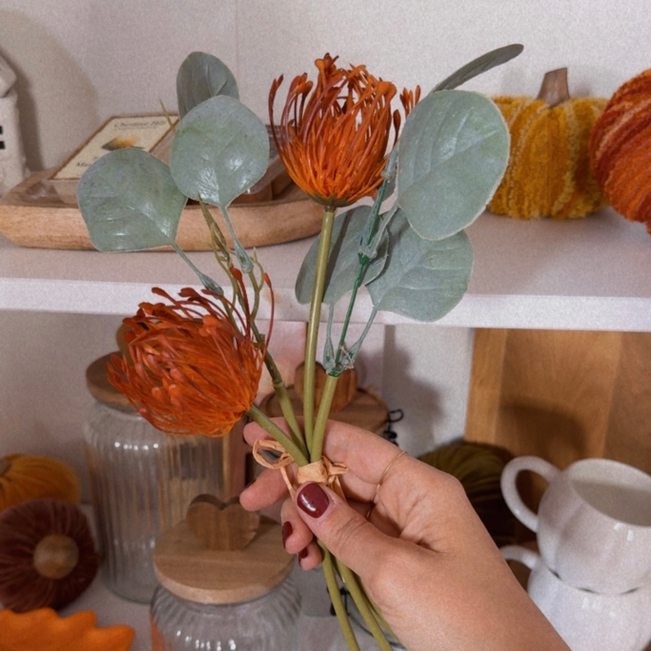 Bouquet fiori e boccioli arancio