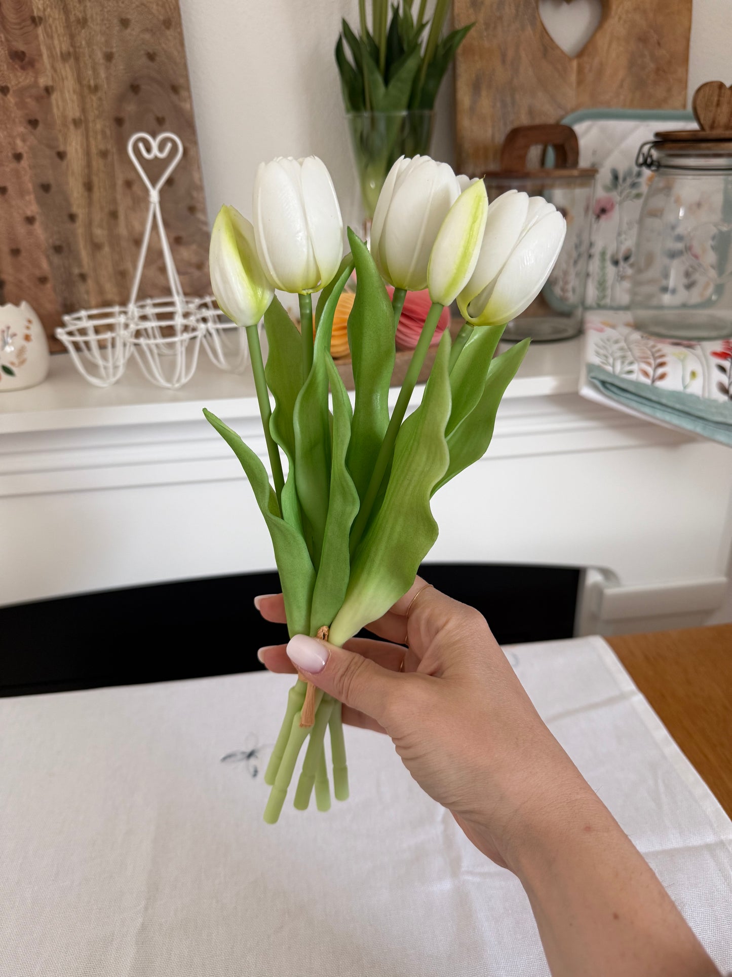 Mazzo di TULIPANI BIANCHI Baby alti 25cm