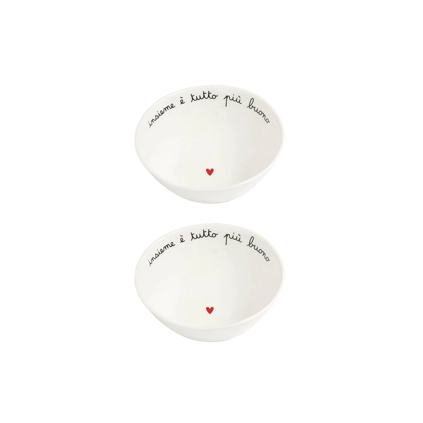 Set 2 coppette INSIEME E' TUTTO PIU' BUONO d15cm (GRANDI)
