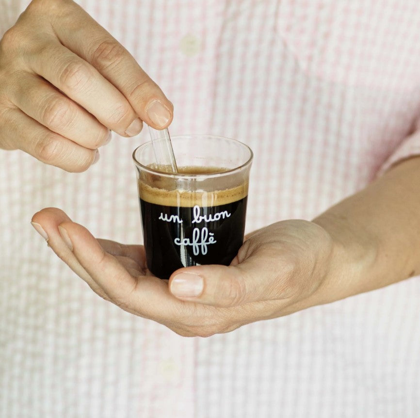 Bicchierini da CAFFE' in vetro borosilicato - 4 varianti