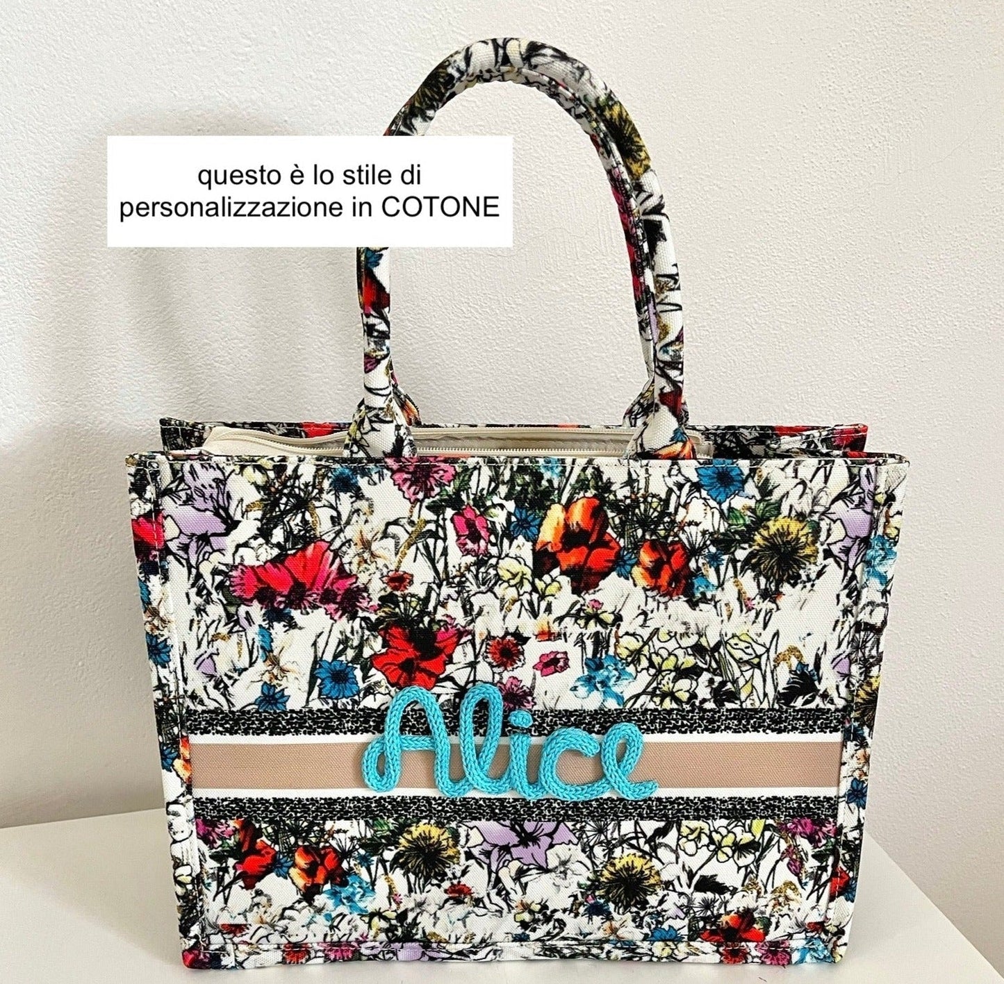 TOTE BAG GREEN piccola - personalizzabile