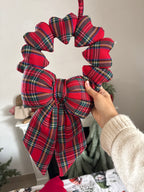 Ghirlanda decorativa CUORICINI tartan