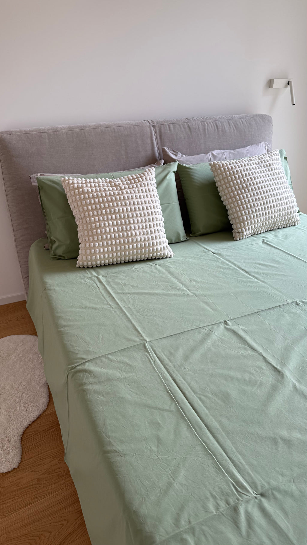 Parure copripiumino tinta unita VERDE - personalizzabile