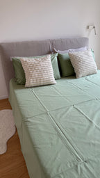 Parure copripiumino tinta unita VERDE - personalizzabile