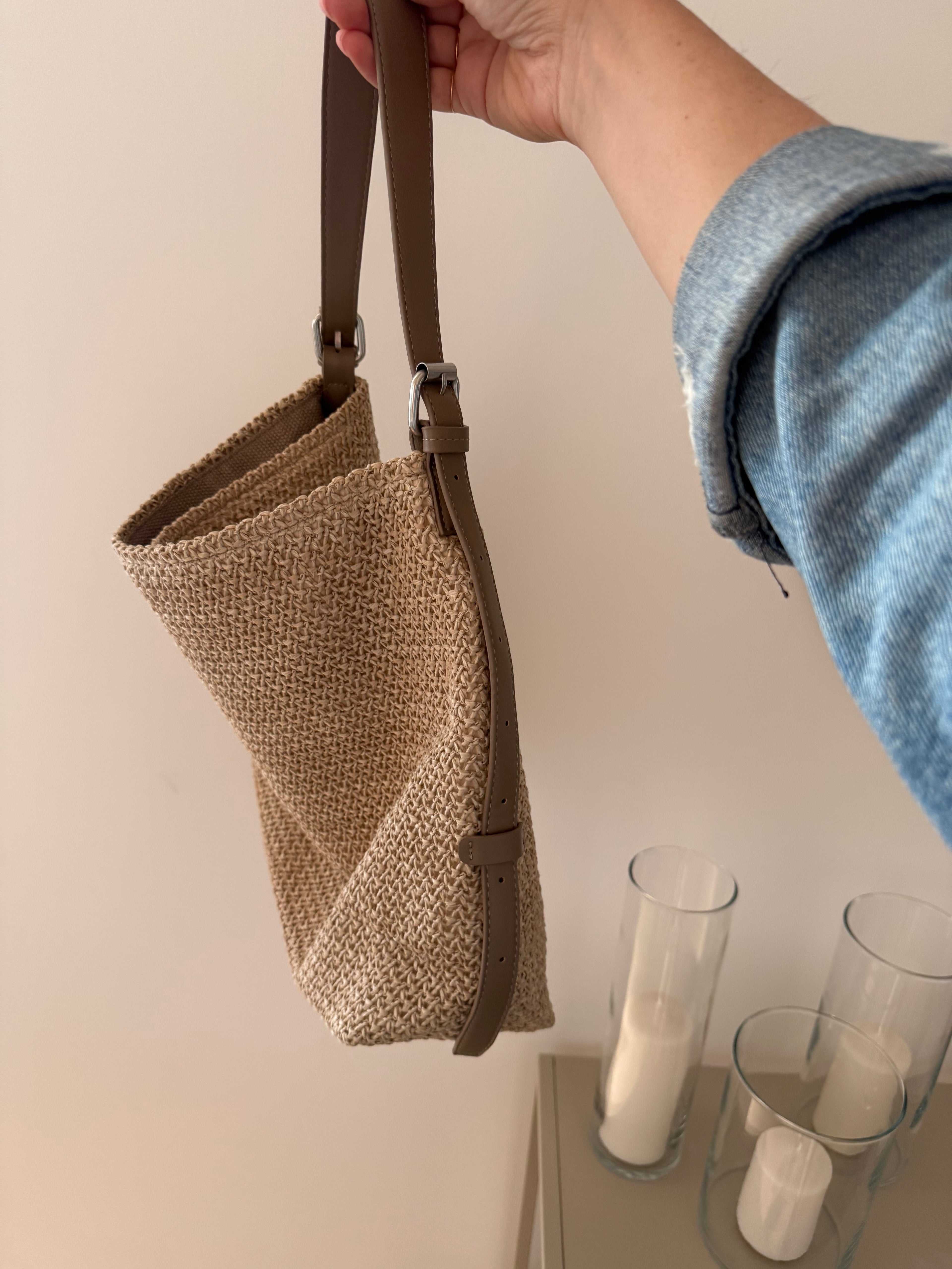 Bag NIZZA in rafia BEIGE