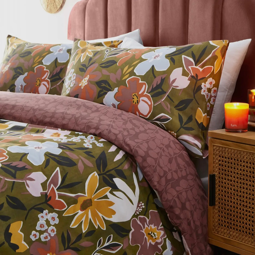 Set Copripiumino matrimoniale COZY FLORAL double face