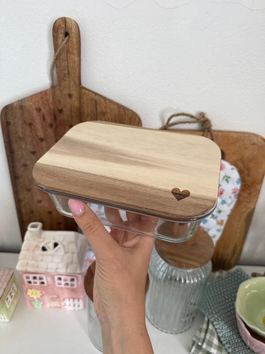ULTIMO! Contenitore alimenti cuore 20x14,5 cm taglia L