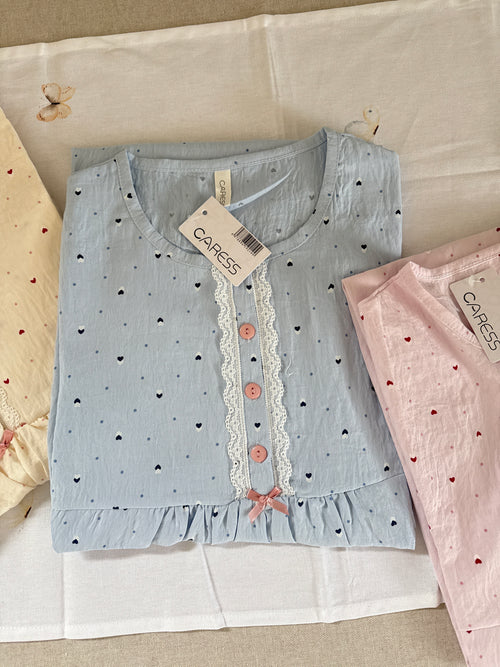 Camicia da notte manica corta CARESS -  3 colori