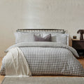 Set Copripiumino matrimoniale VICHY GRIGIO double face