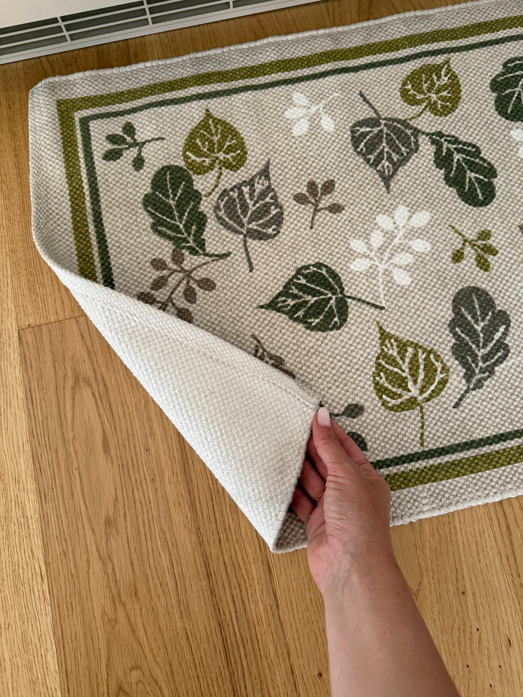 Tappeto FOGLIE 100% cotone in 2 misure