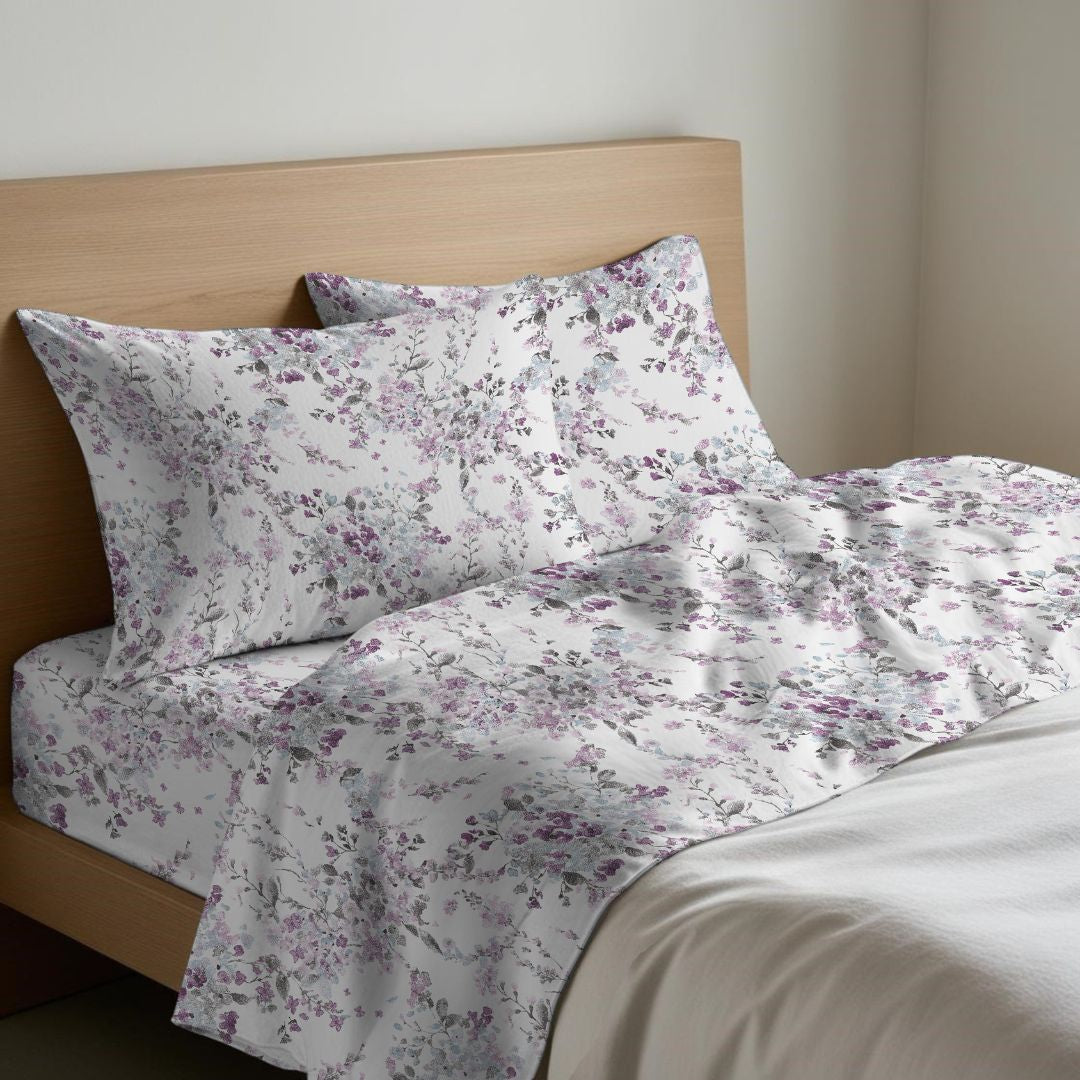 Completo letto FOGLIOLINE - 2 varianti colore