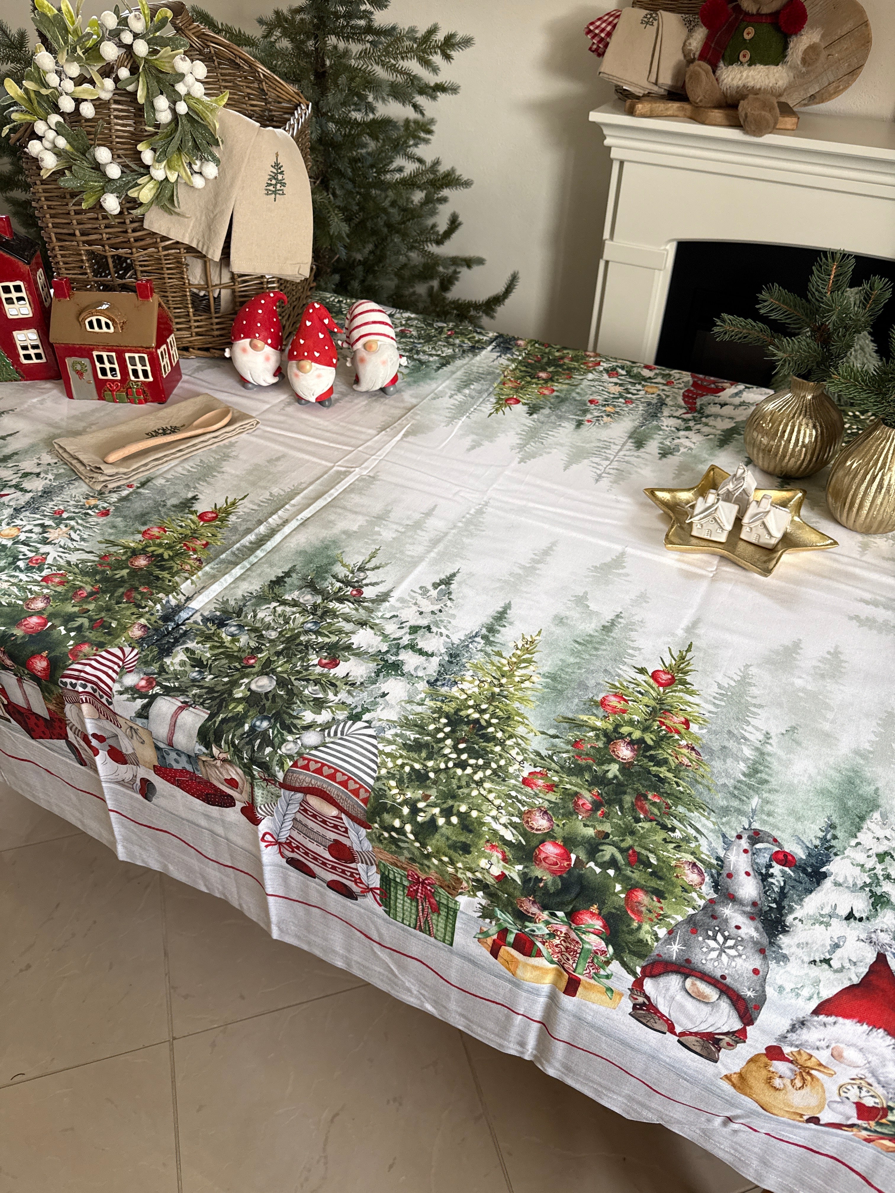 Tovaglia ELFI NEL BOSCO stampa digitale