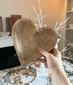 Vassoio/svuotatasche CUORE in legno