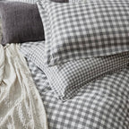 Set Copripiumino matrimoniale VICHY GRIGIO double face