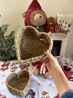 2 cesti intrecciati cuore LOVE