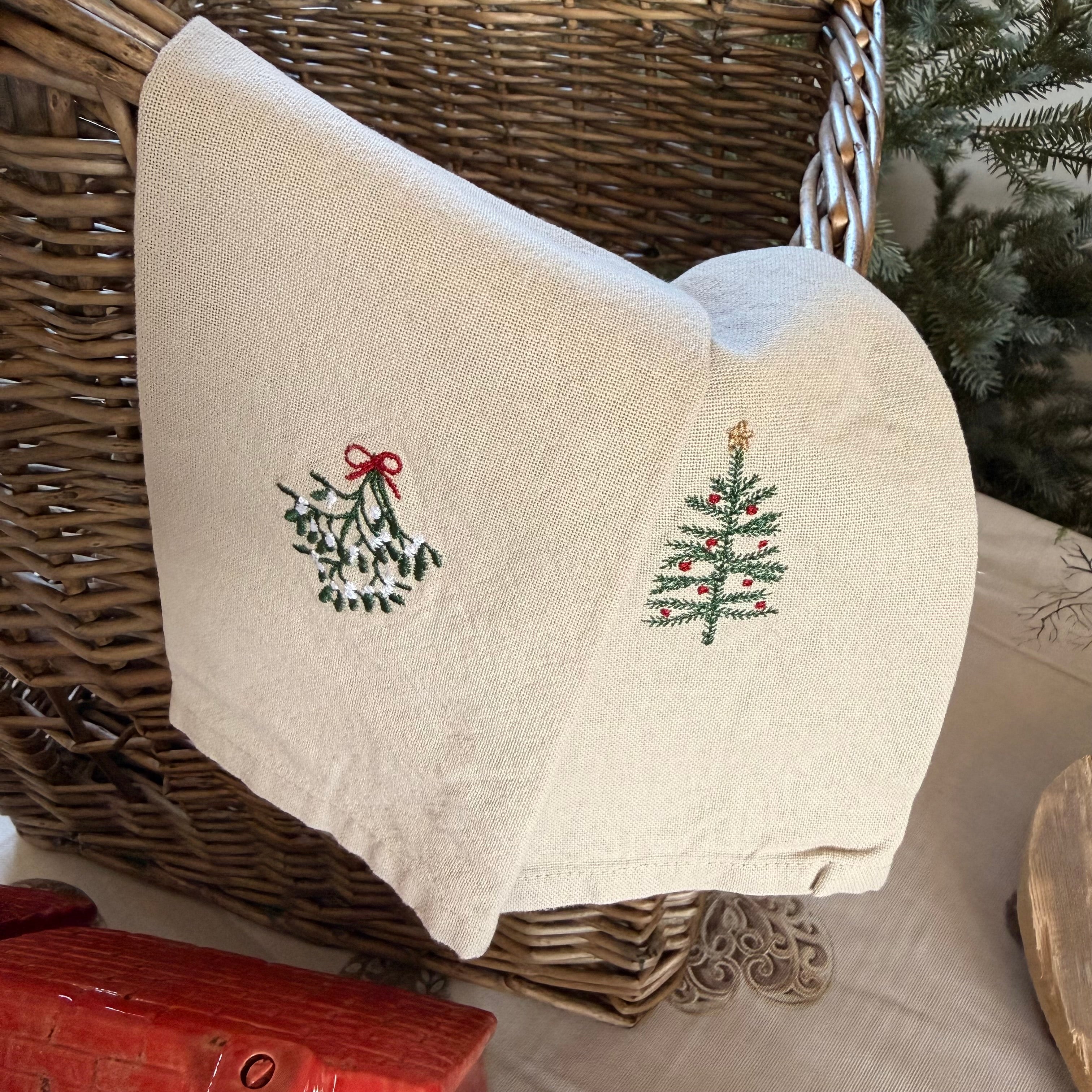 Tovaglioli FESTIVITY con ricamo - 2 varianti