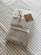 Coppia spugne viso + ospite BORDO LINO