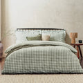 Set Copripiumino matrimoniale VICHY VERDE double face