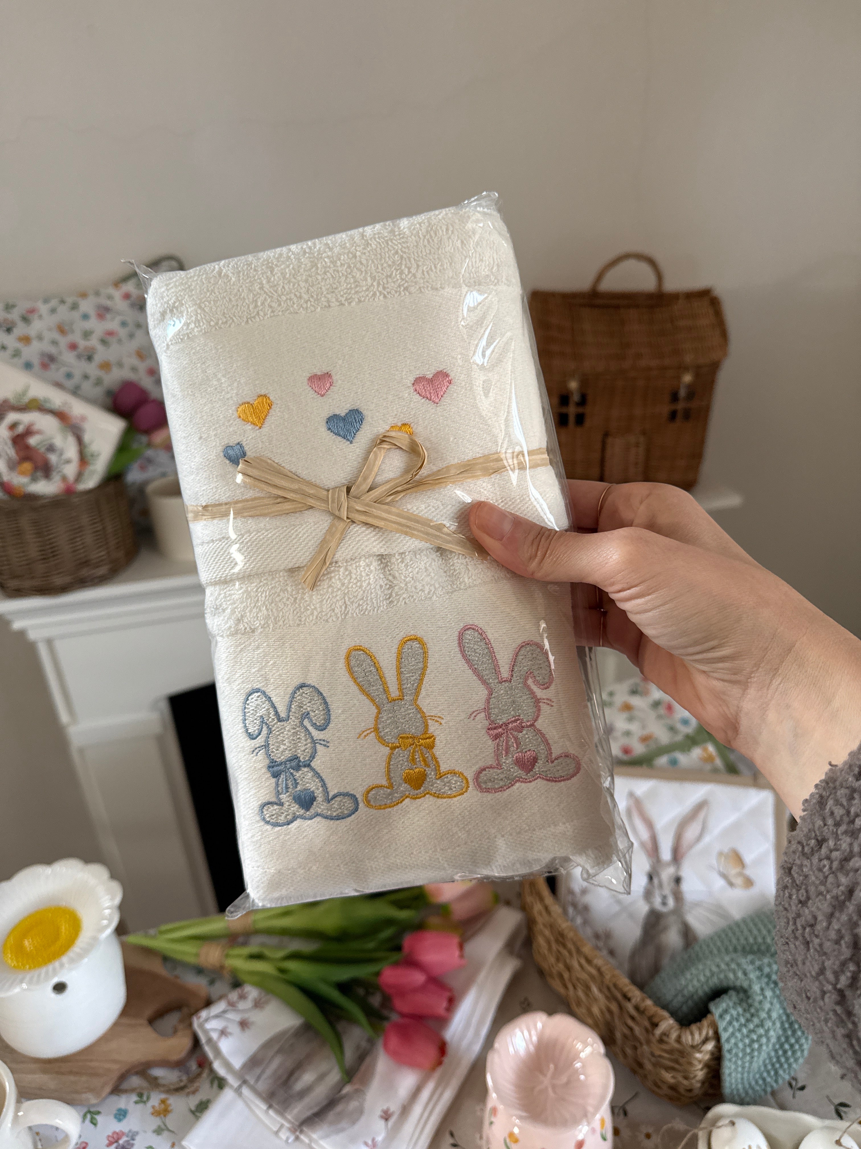 Coppia spugne viso + ospite EASTER