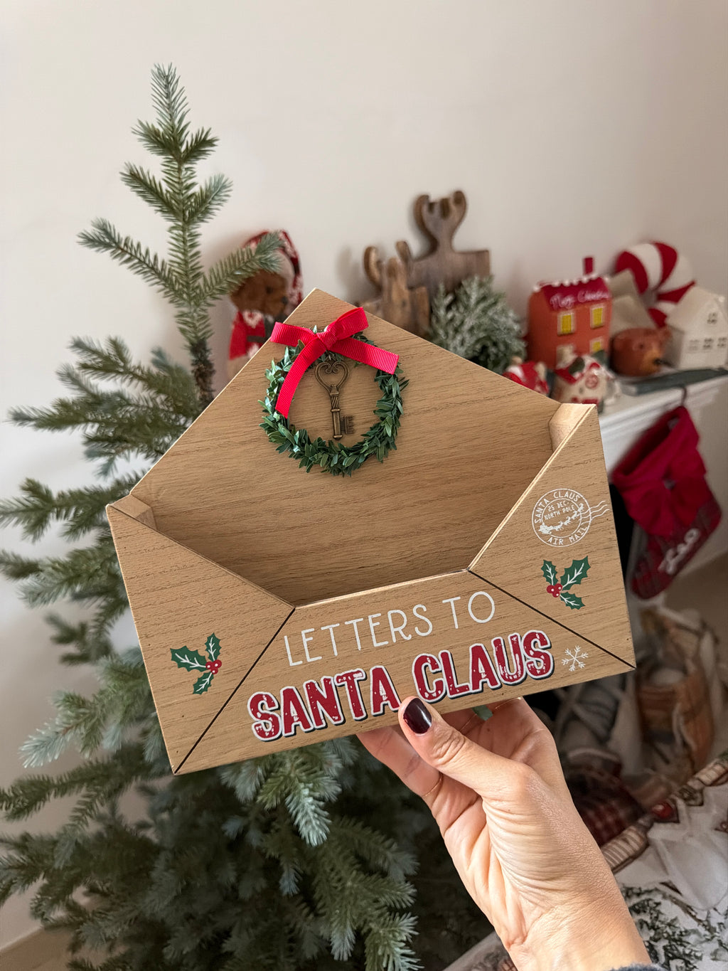-50% sconto 💌✨ Portalettere in legno LETTERS TO SANTA 🎅🏻