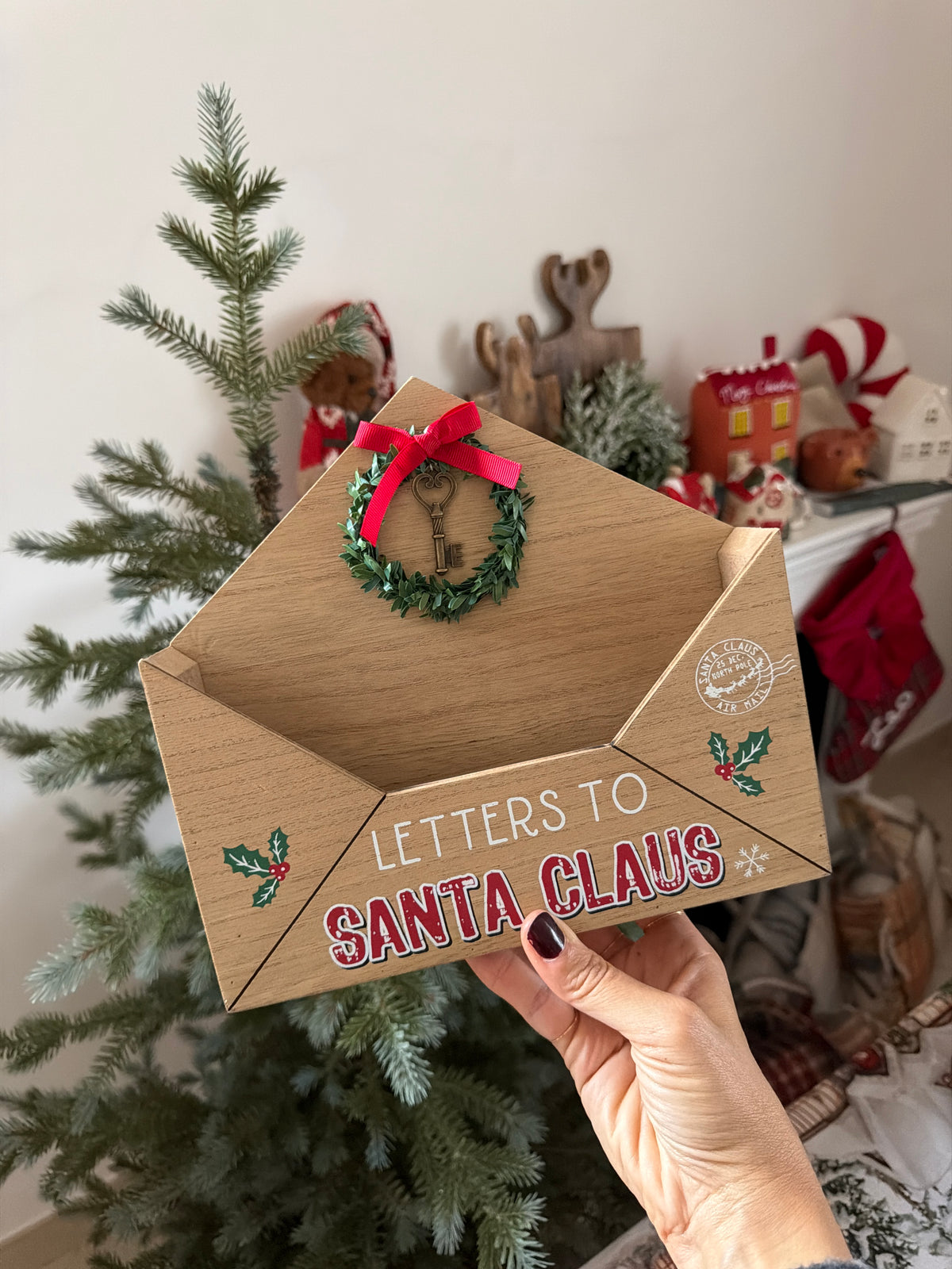 -50% sconto 💌✨ Portalettere in legno LETTERS TO SANTA 🎅🏻