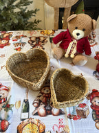 2 cesti intrecciati cuore LOVE