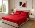 Completo letto tinta unita ROSSO - 3 misure