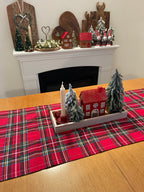 Runner TARTAN con brillantini lurex oro - 45x140cm