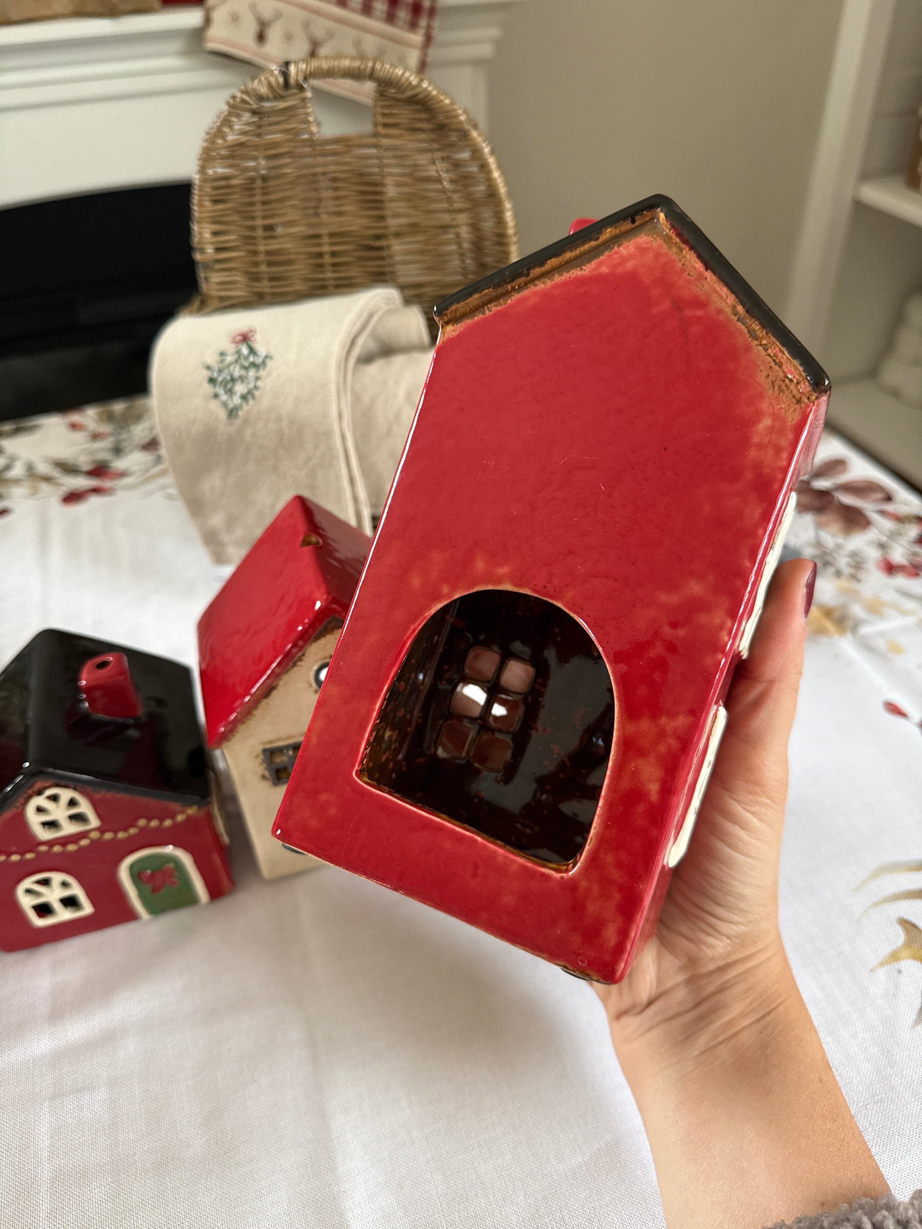 Casette portatealight XMAS TIME in ceramica