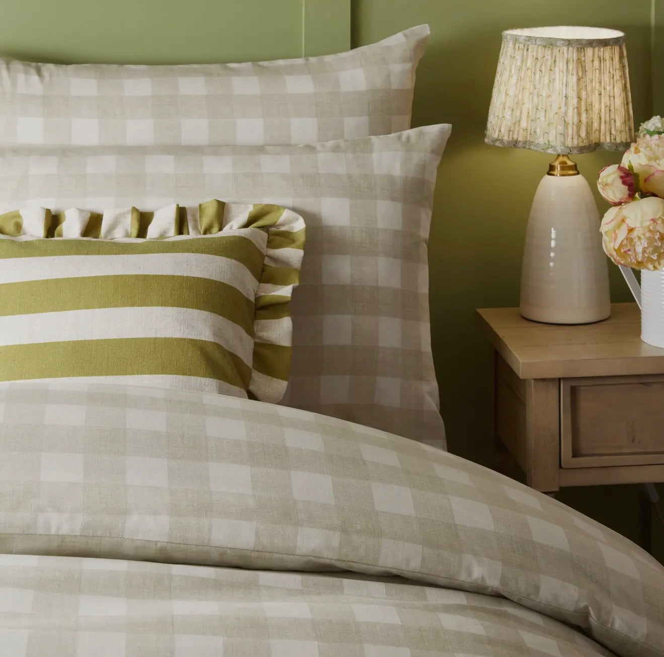 Set Copripiumino matrimoniale QUADRI BEIGE