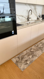 Passatoia GEOMETRIE in ciniglia e pvc - 2 varianti colore