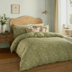 Set Copripiumino matrimoniale FLORAL SALVIA