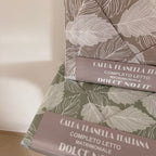 Completo letto NATURA matrimoniale in FLANELLA - 2 varianti colore