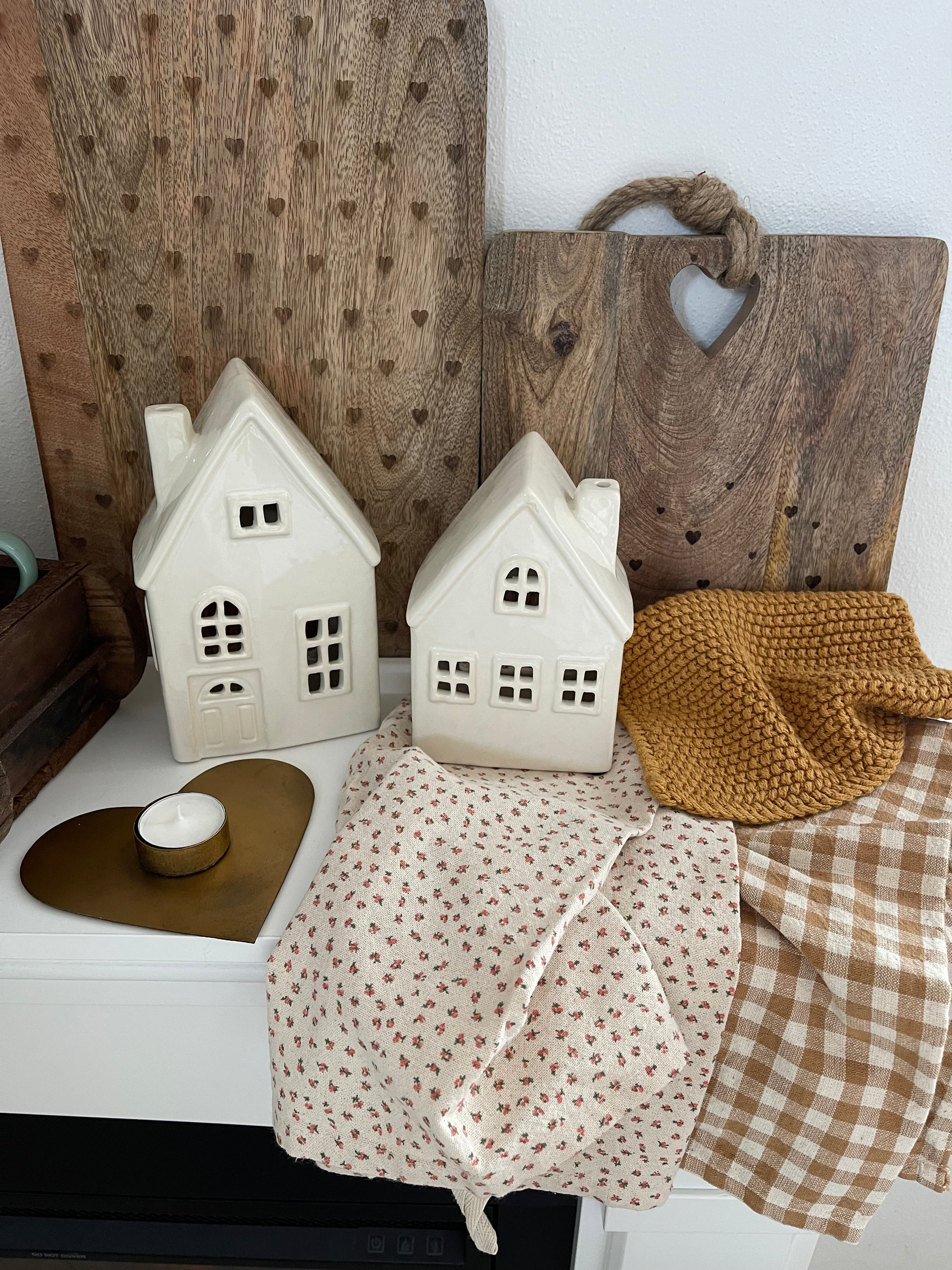 COTTAGE porta tealight/incenso - 2 varianti