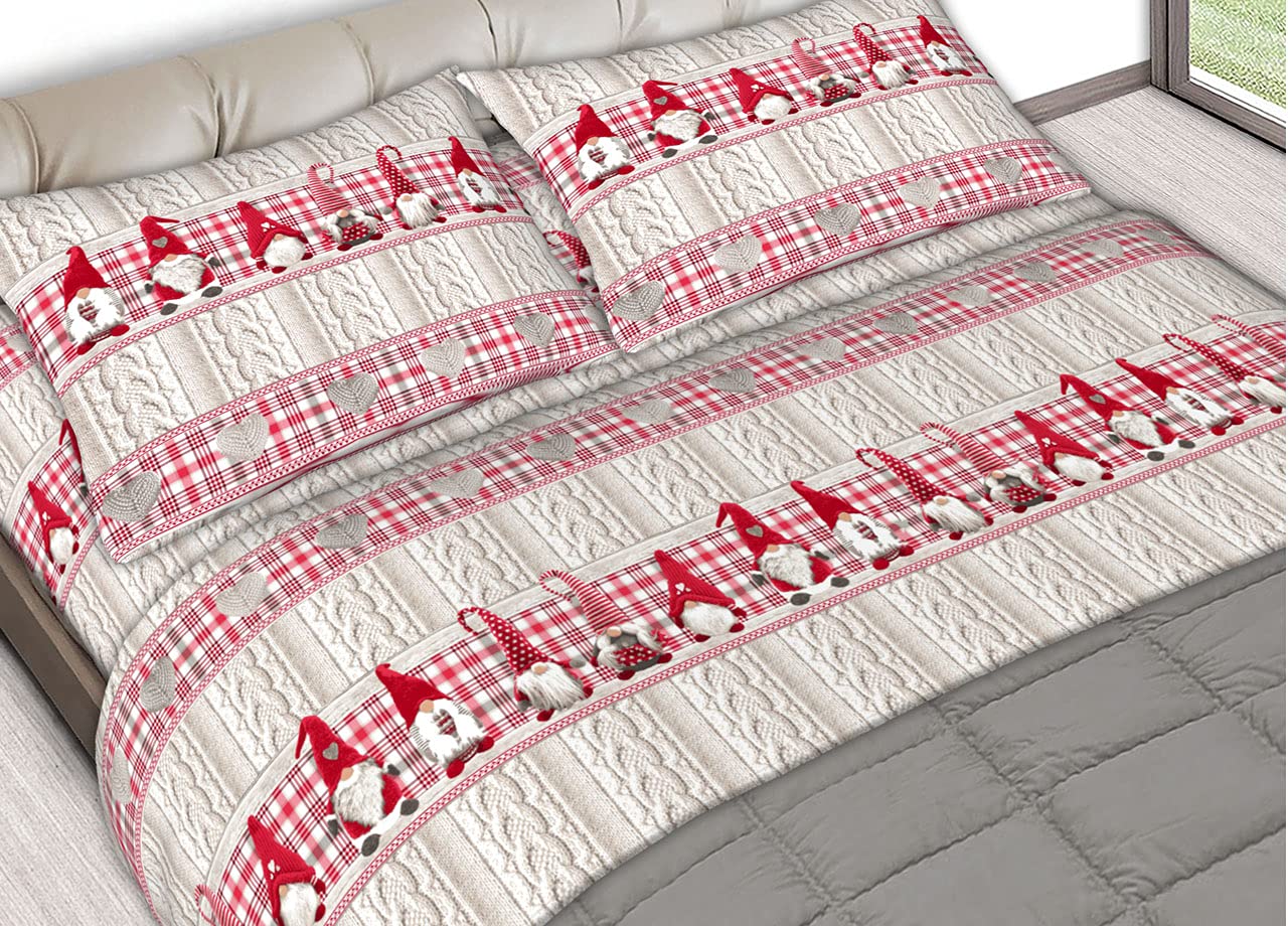 Completo letto in FLANELLA matrimoniale ELFI