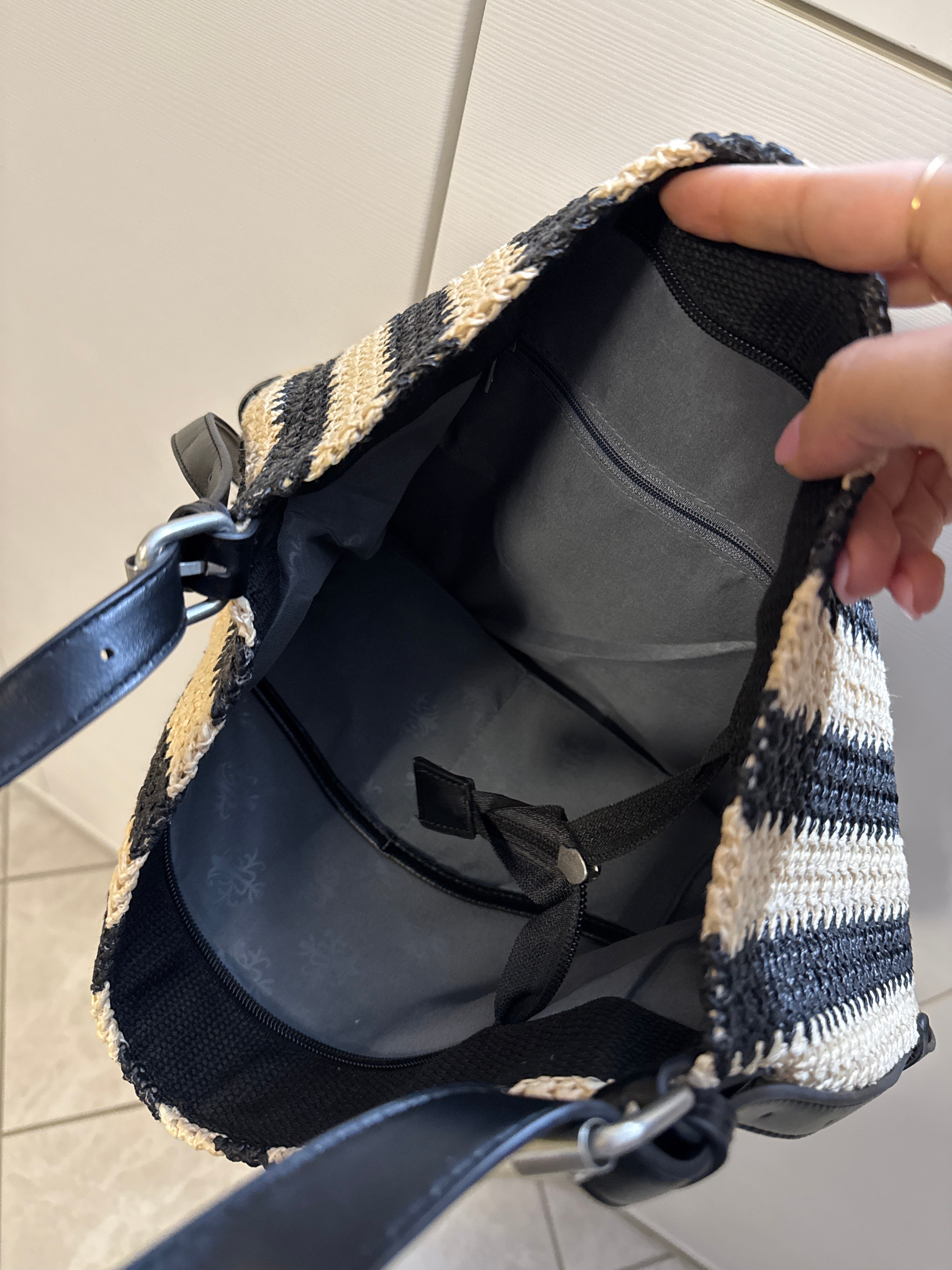Bag NIZZA in rafia a righe