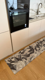 Passatoia GEOMETRIE in ciniglia e pvc - 2 varianti colore