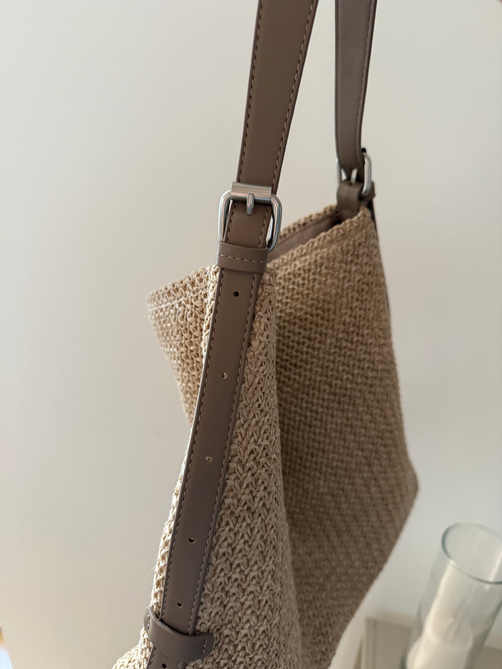 Bag NIZZA in rafia BEIGE