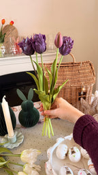 Mazzo TULIPANI SFRANGIATI 40cm - 8 varianti colore