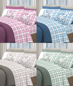 Completo letto TARTAN ORSETTO PRIMAVERA - 4 varianti colore