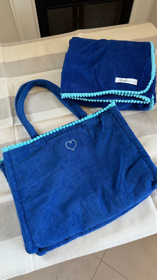 Set Borsa spiaggia + telo SUMMER HOLIDAY
