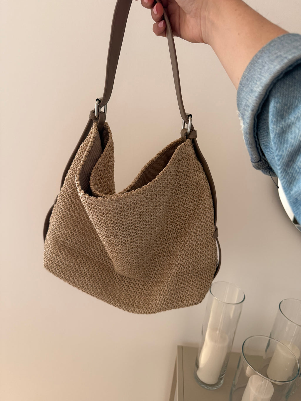 Bag NIZZA in rafia BEIGE