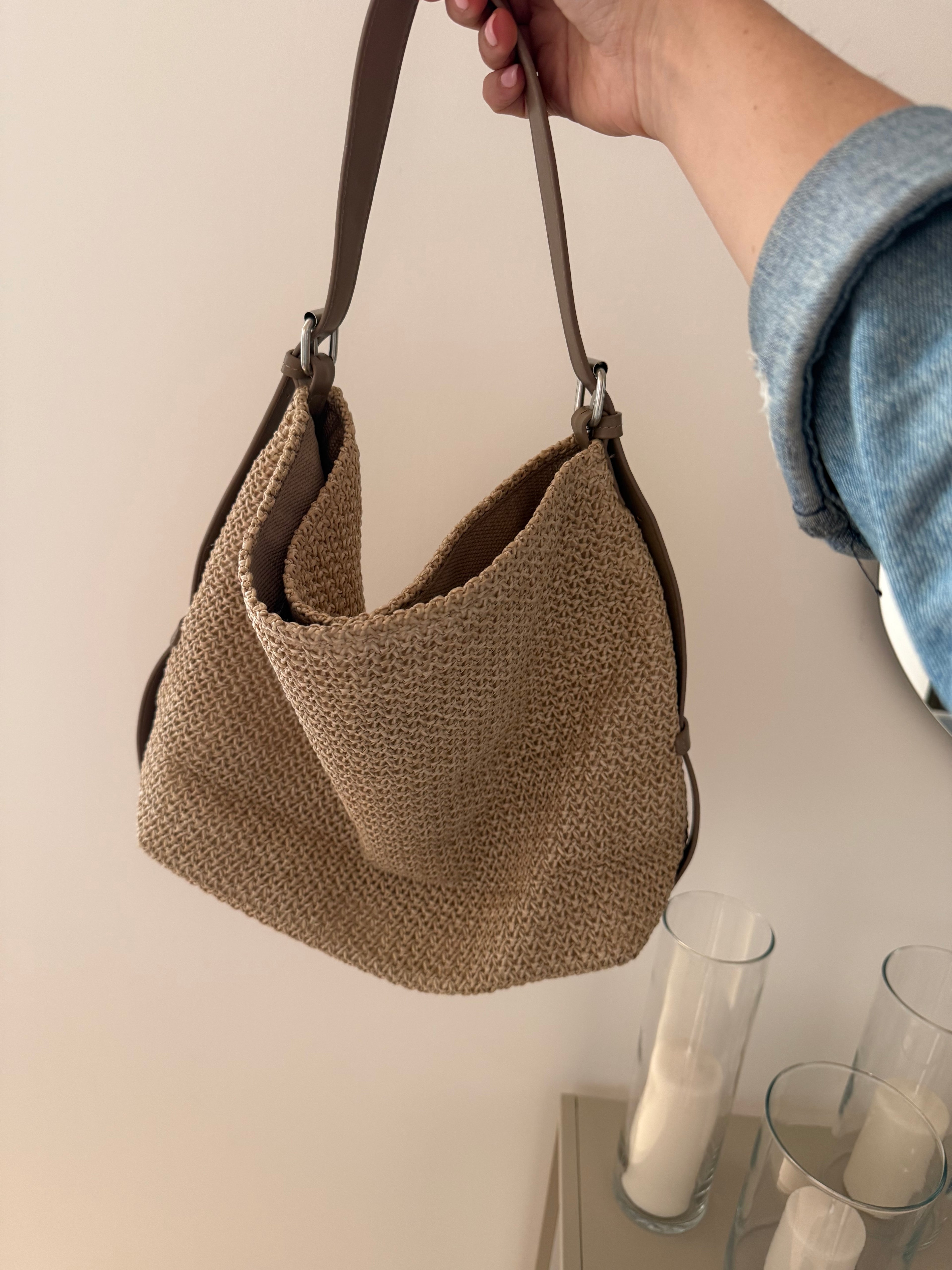 Bag NIZZA in rafia BEIGE