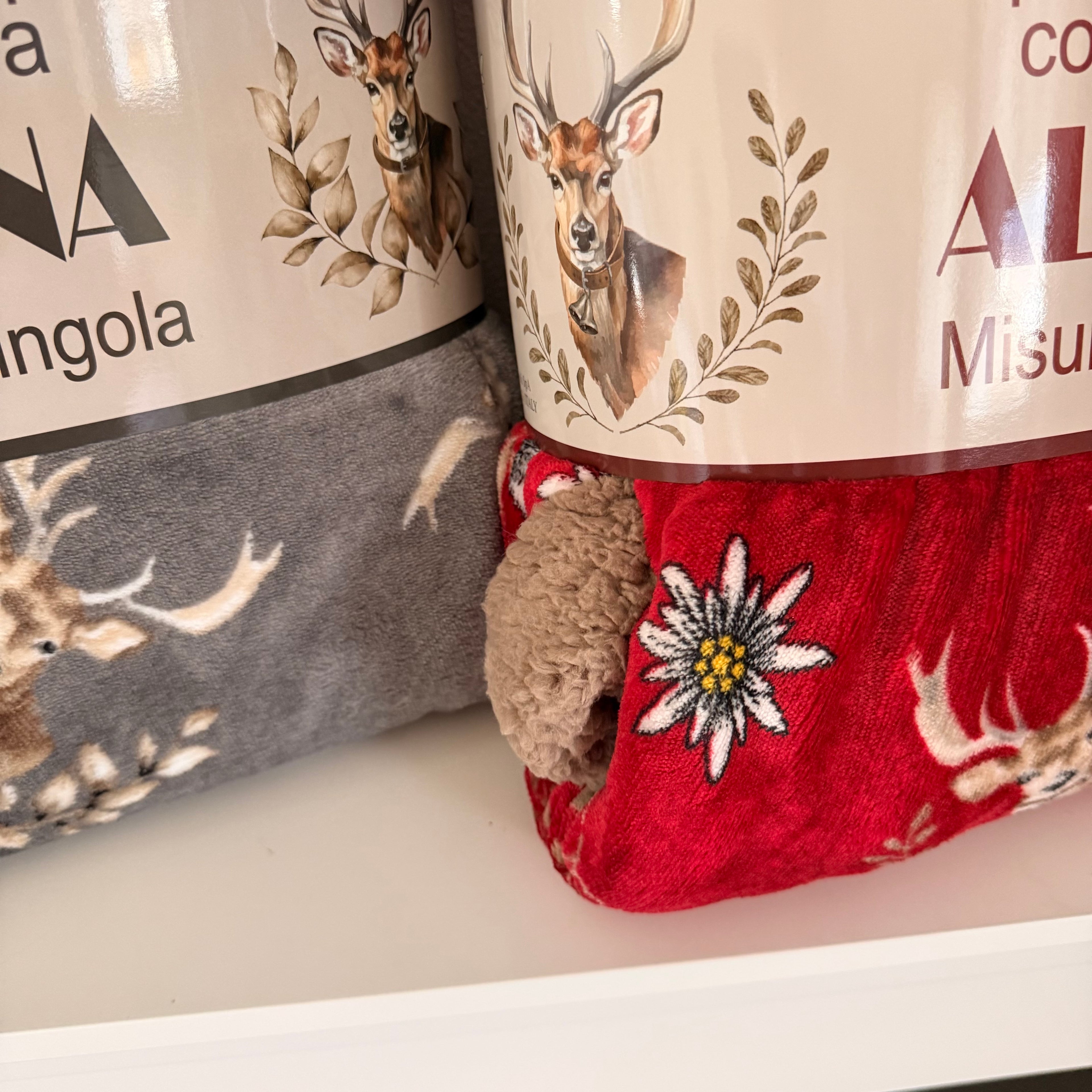 Coperta singola ALPINA con sherpa - 2 colori