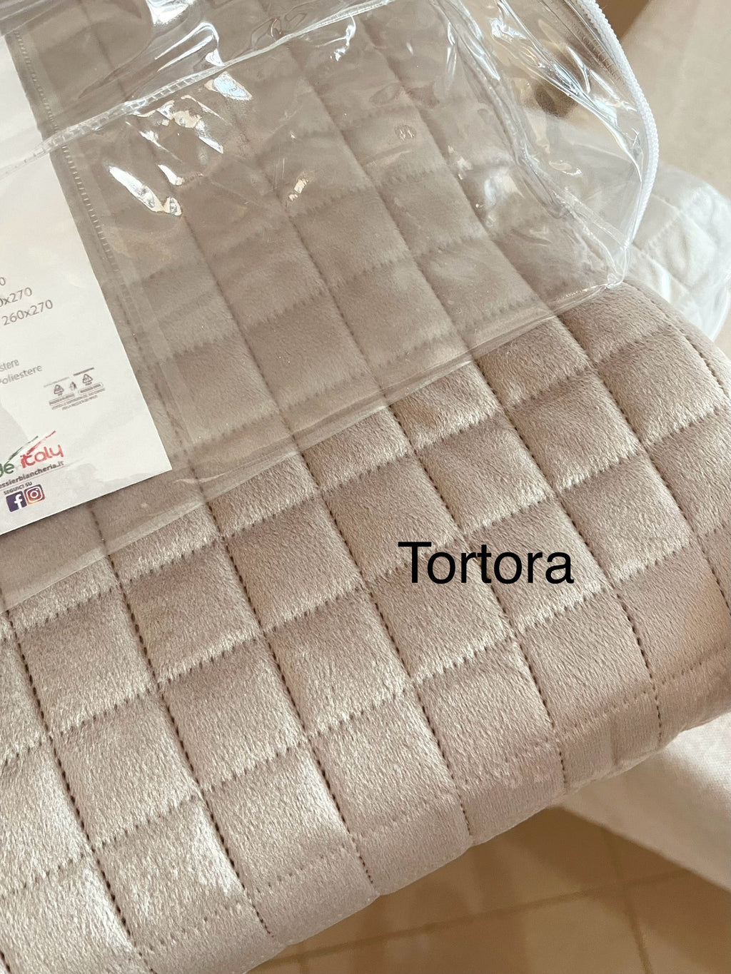 Copriletto trapuntato LULU in velluto - matrimoniale