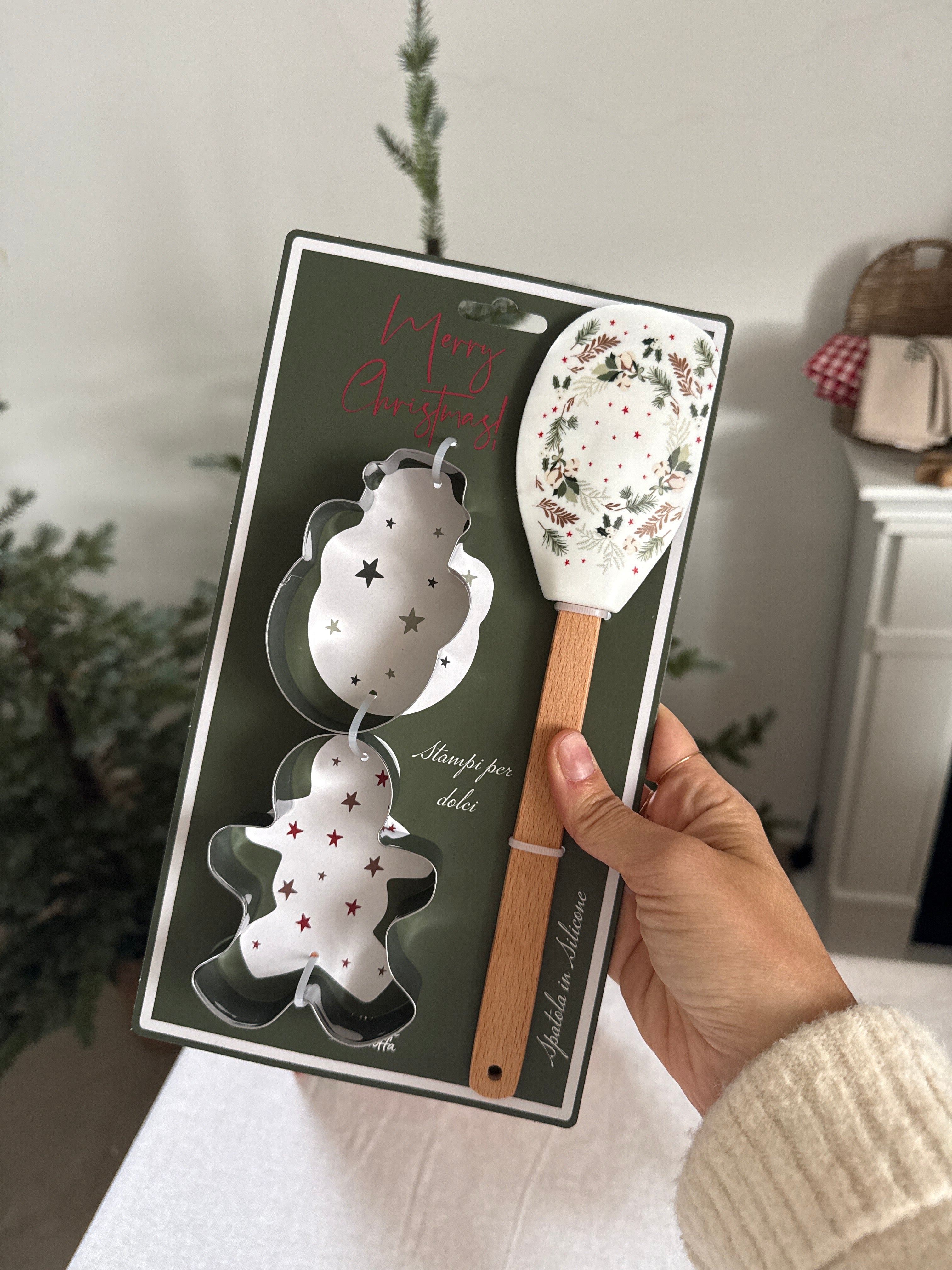 Spatoline MERRY XMAS + 2 STAMPINI DOLCI da personalizzare