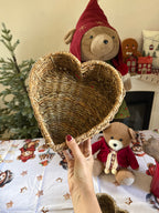 2 cesti intrecciati cuore LOVE