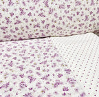 Completo letto VIOLETTE - 2 colori rosa/azzurro