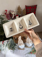 Piatto TRIS in ceramica e gres GNOMO GRAY