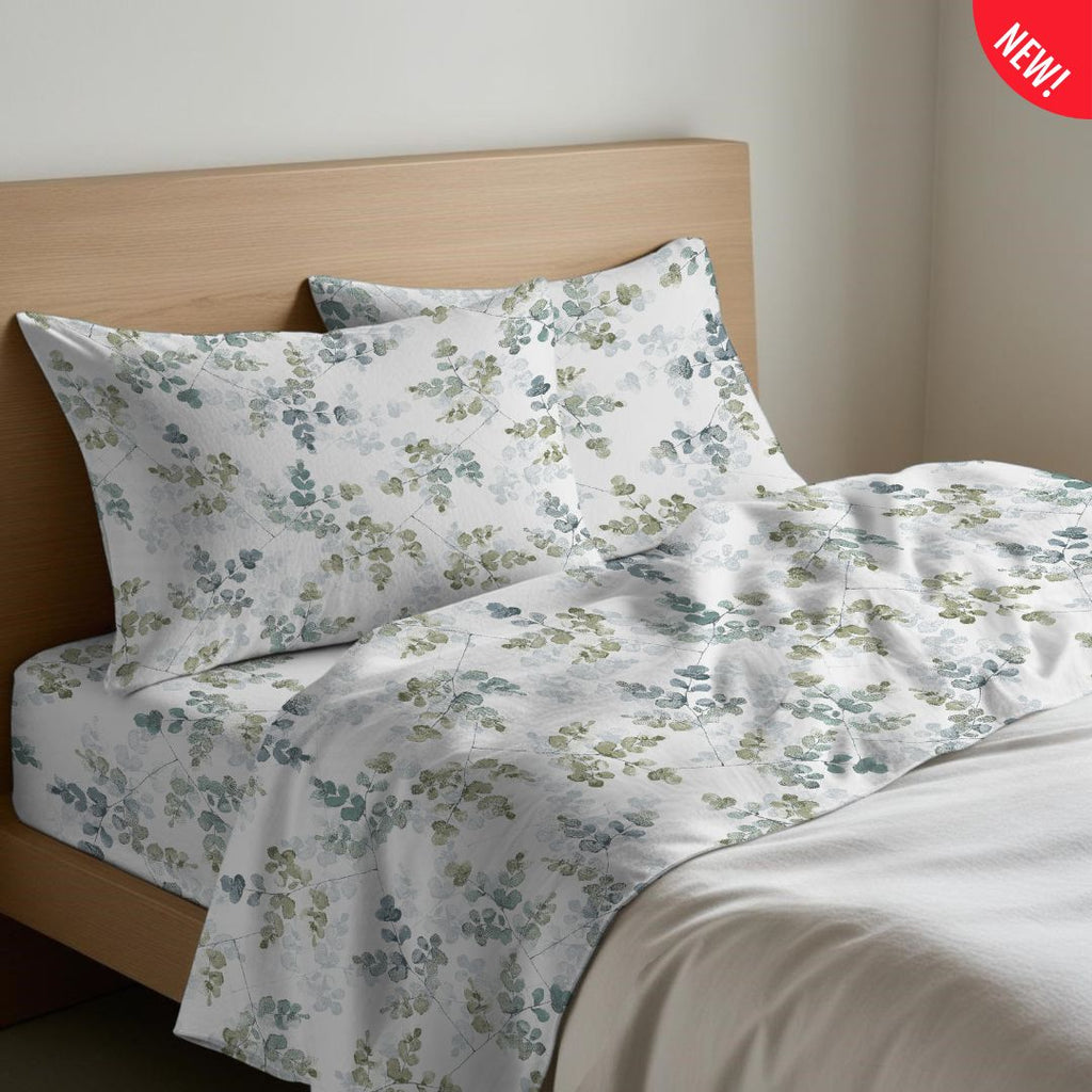 Completo letto FOGLIOLINE - 2 varianti colore